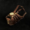 ''Maximus'' Basket Muzzle Brown & Gold by Bestia Dog Gear