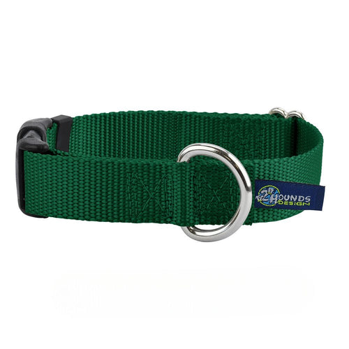 5/8″ and 1″ Kelly Green Nylon Dog Collar by 2 Hounds Design