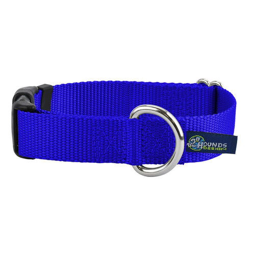 5/8″ and 1″ Royal Blue Nylon Dog Collar by 2 Hounds Design