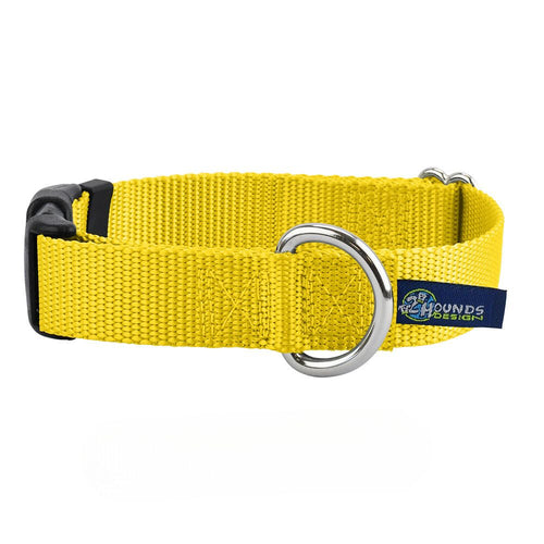 5/8″ and 1″ Yellow Nylon Dog Collar by 2 Hounds Design