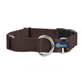 5/8″ and 1″ Brown Nylon Buckle Martingale Dog Collar by 2 Hounds Design