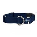 5/8″ and 1″ Navy Blue Nylon Buckle Martingale Dog Collar by 2 Hounds Design
