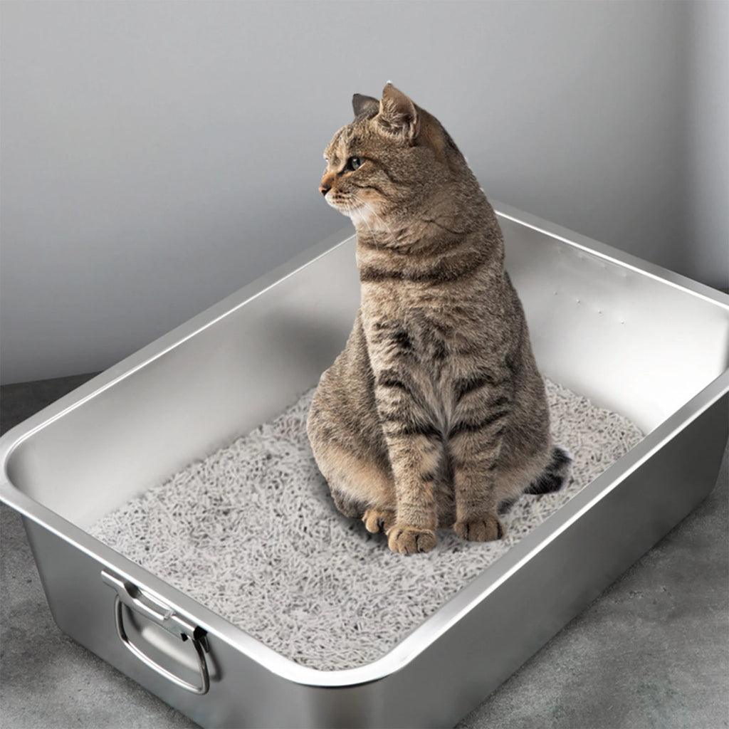 Stainless Steel Cat Litter Box by Love My Pet