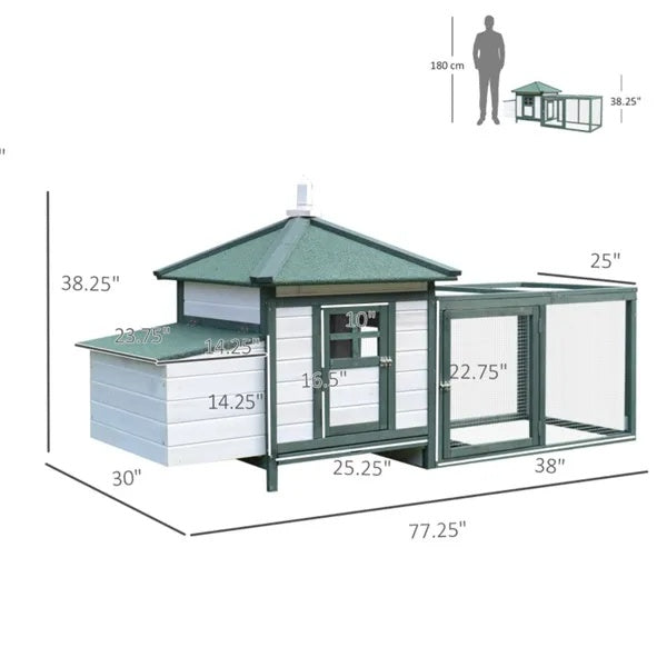 Wooden Chicken Enclosure by VetsPetStore