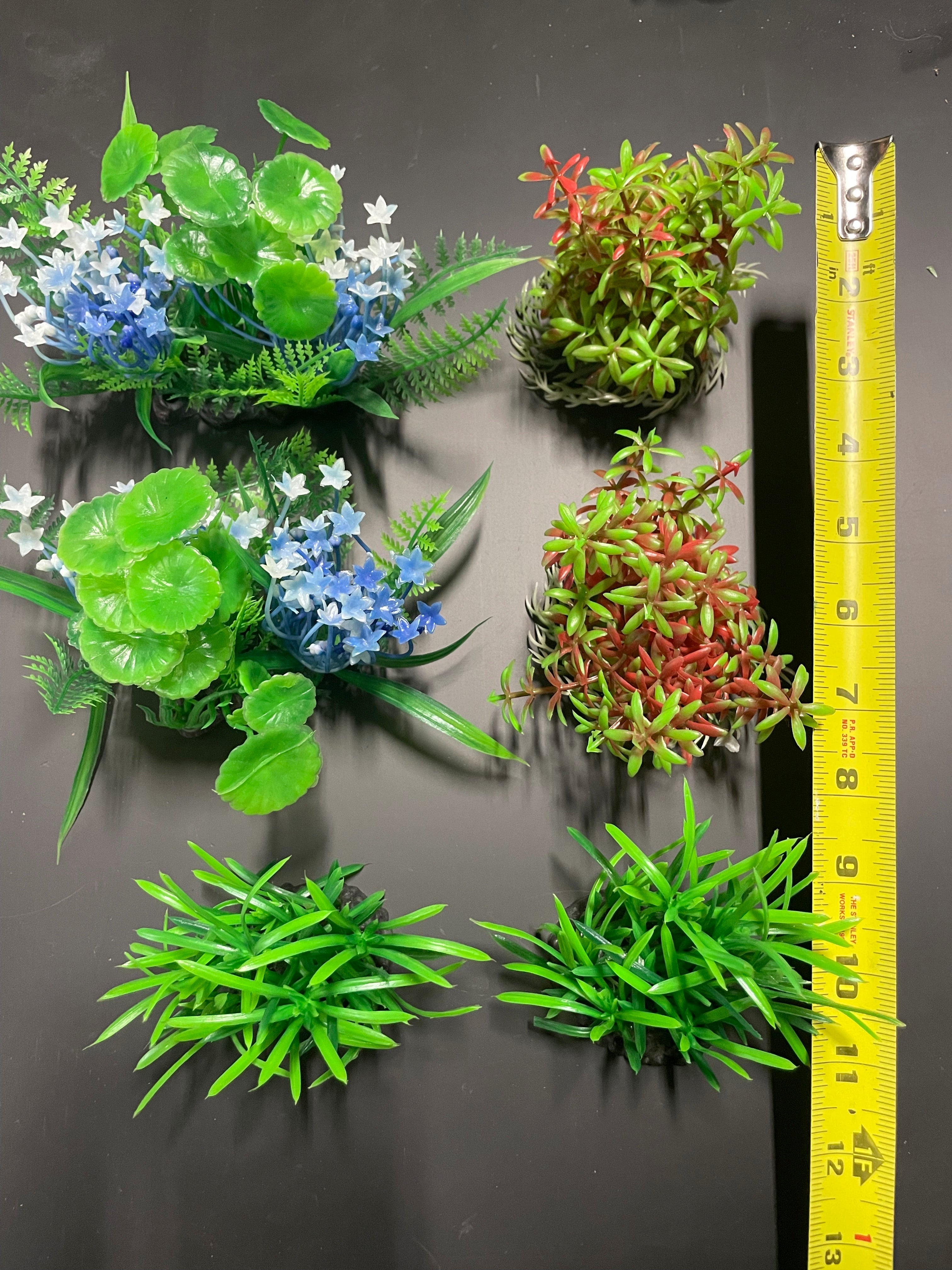 PREMIUM Small Artificial Aquarium Plants - Set of 6 - Various by Northeast Aquariums LLC