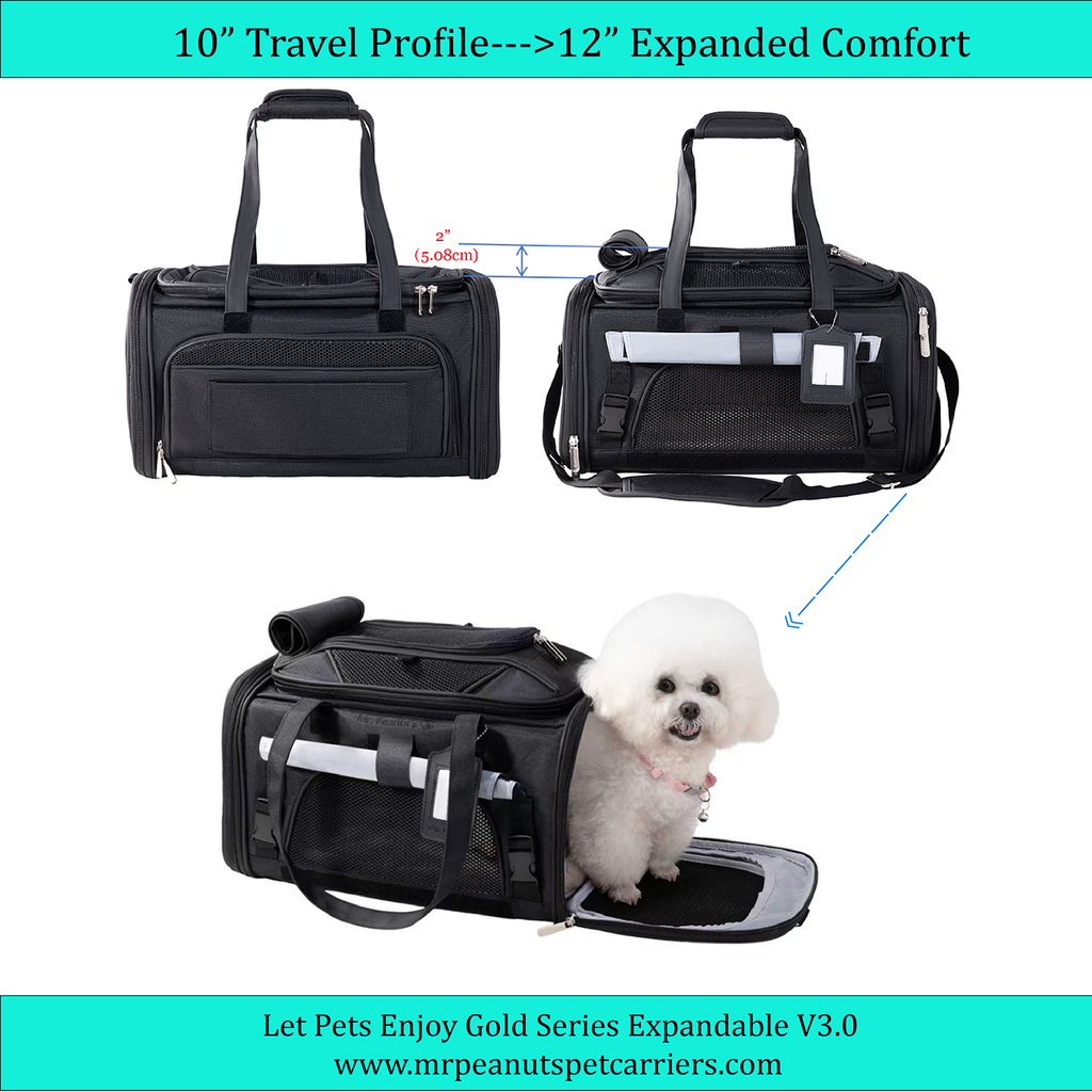 Mr. Peanut's Gold Series Expandable V3.0 Pet Carrier - Updated Model Landing 9/15 by Mr. Peanut's Pet Carriers