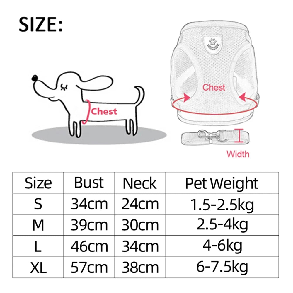 Pet Harness Adjustable Breathable Harnesses, Reflective by Love My Pet