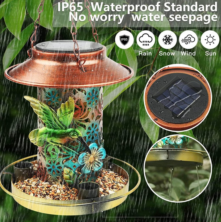 Solar Bird Feeder For Outdoors