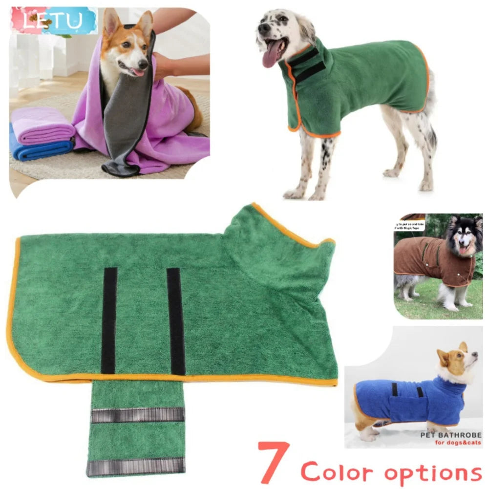 Super Absorbent Pet towel Drying Coat by Love My Pet