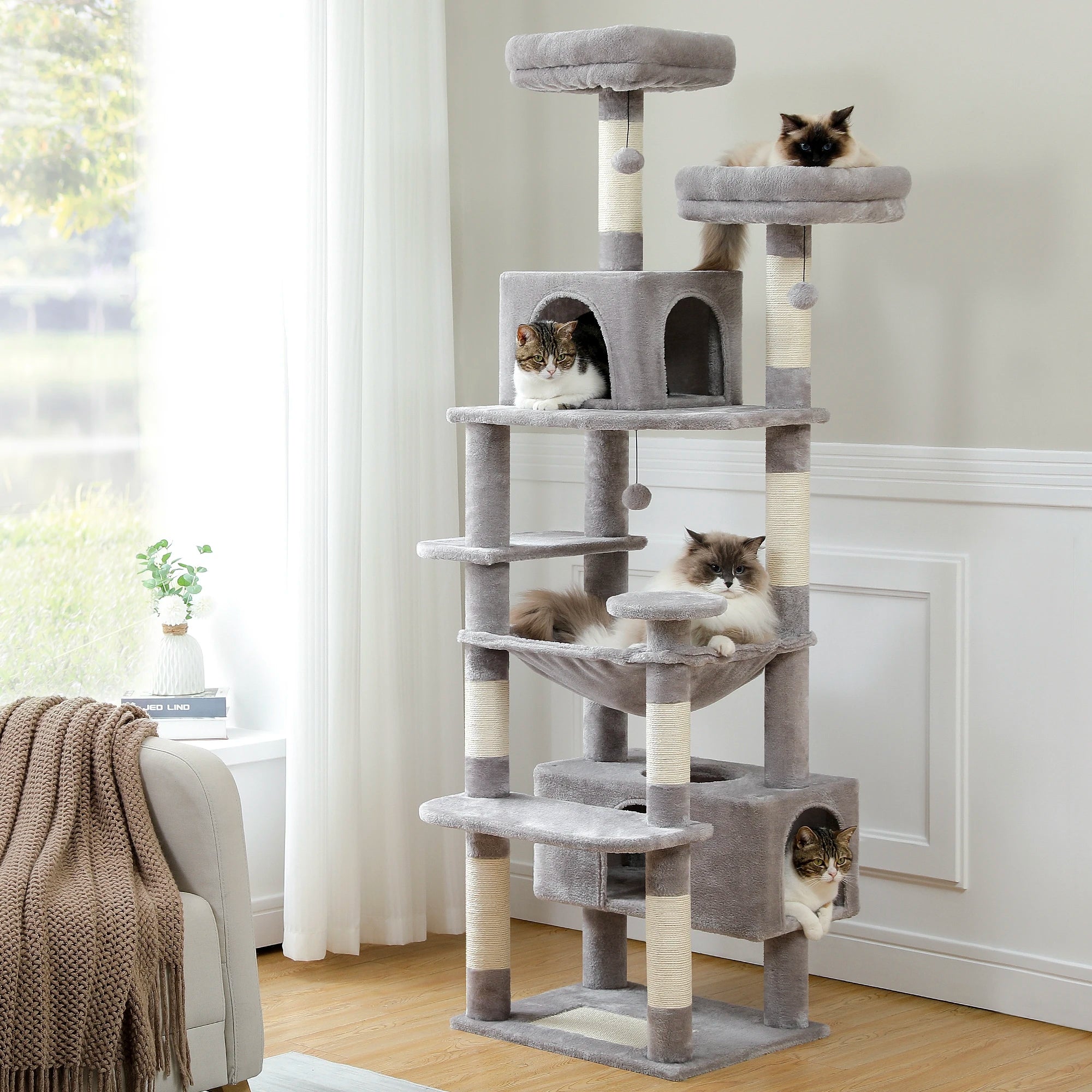 #1 Multi-Level Cat Tree Cat Tower with Scratching Post by Love My Pet