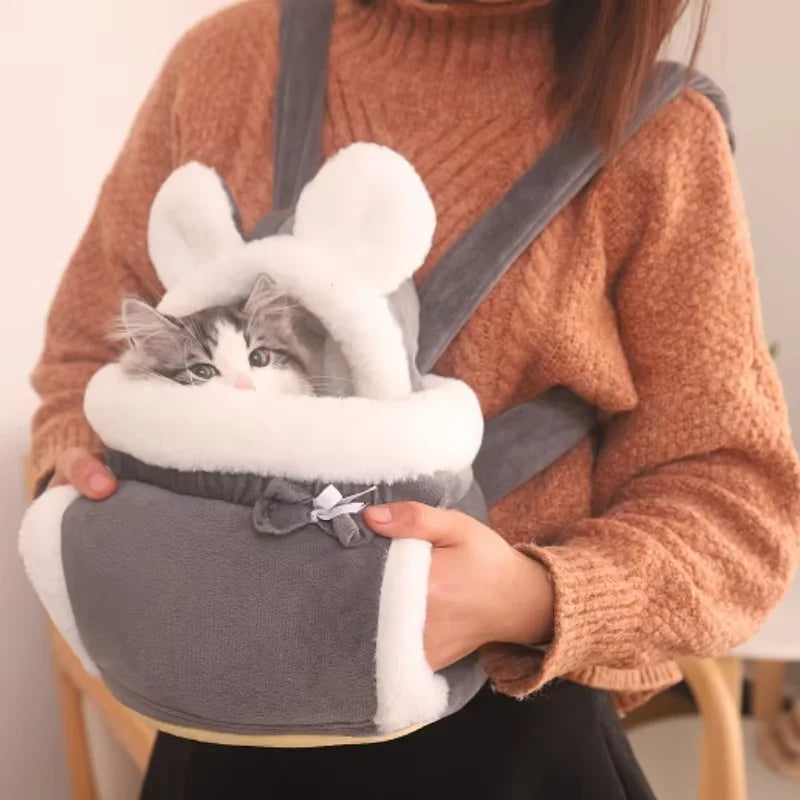 Pet Carrier Bag Plush Backpack by Love My Pet
