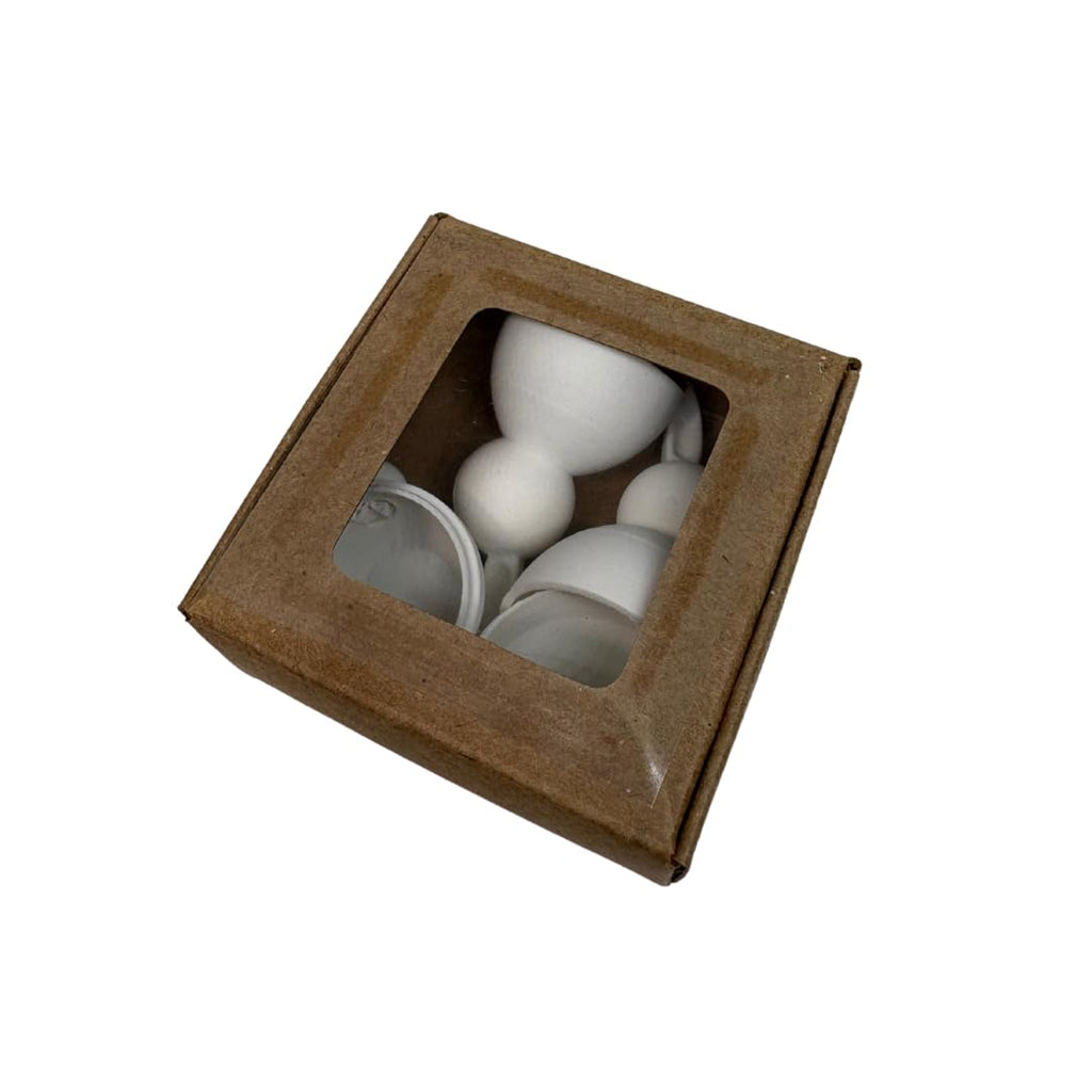 Quail Egg Cup Bunny Holder, White, DIY Paintable 2-Pack - Easter Decor Egg Holder for Spring Home Decor by Quailz.com by Undique LLC