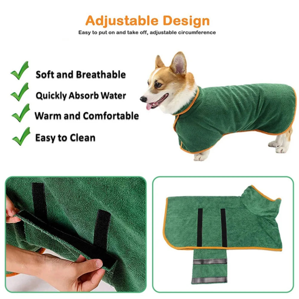 Super Absorbent Pet towel Drying Coat by Love My Pet