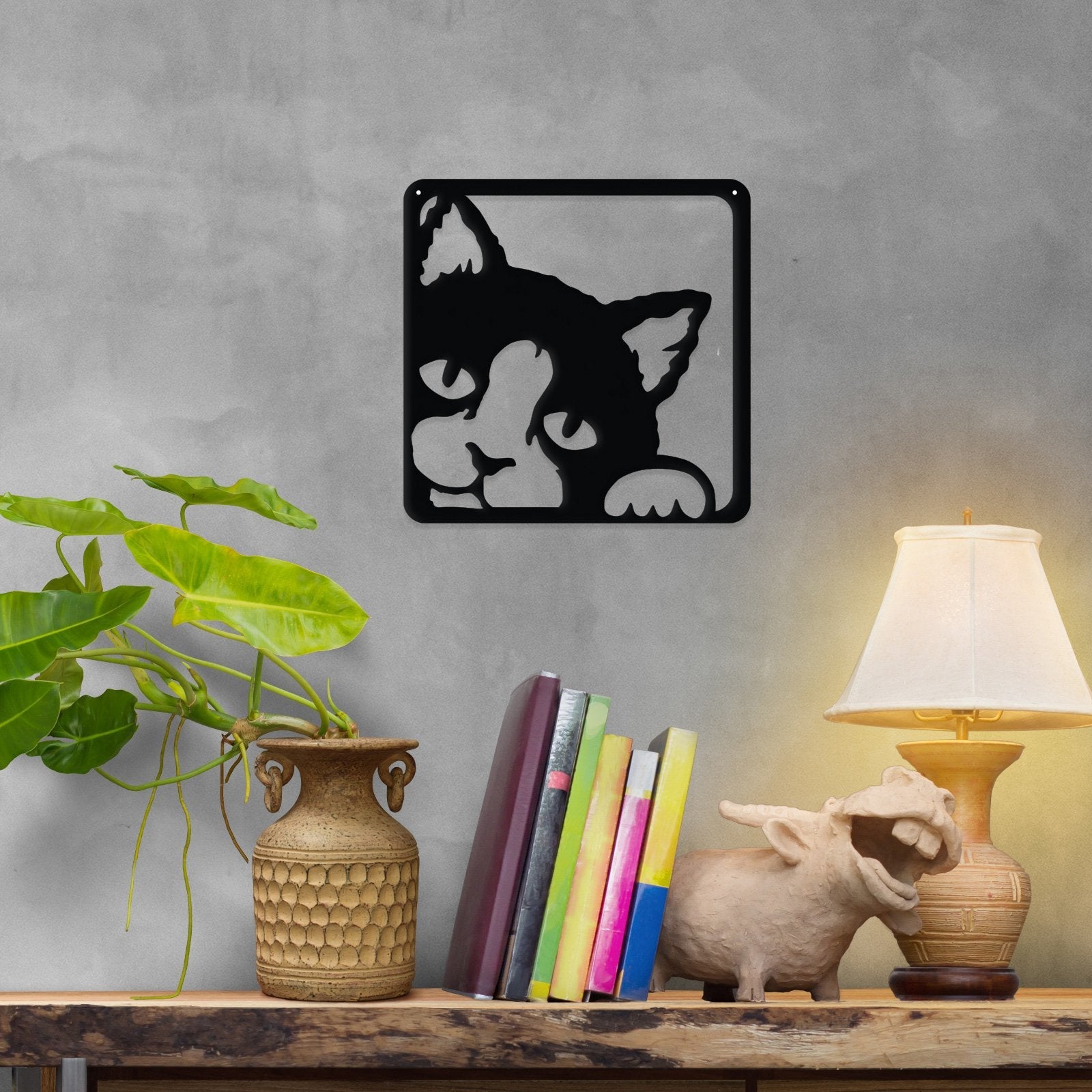 Peeking Kitty - Metal Wall Art/Décor by Furr Baby Gifts