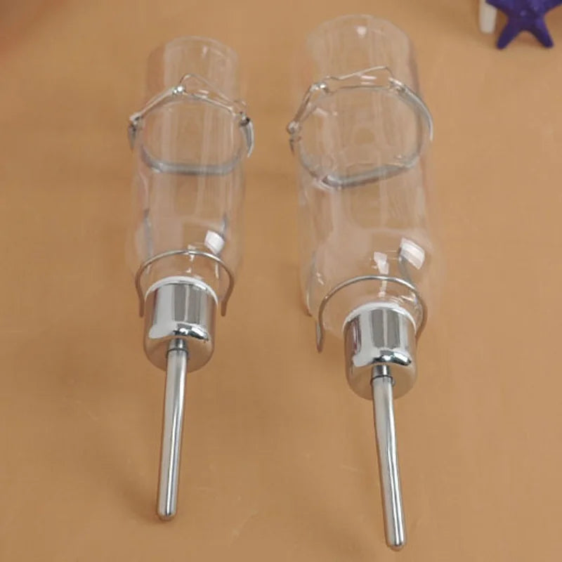 Transparent Hanging Pet Self Water Feeding Bottle by Love My Pet