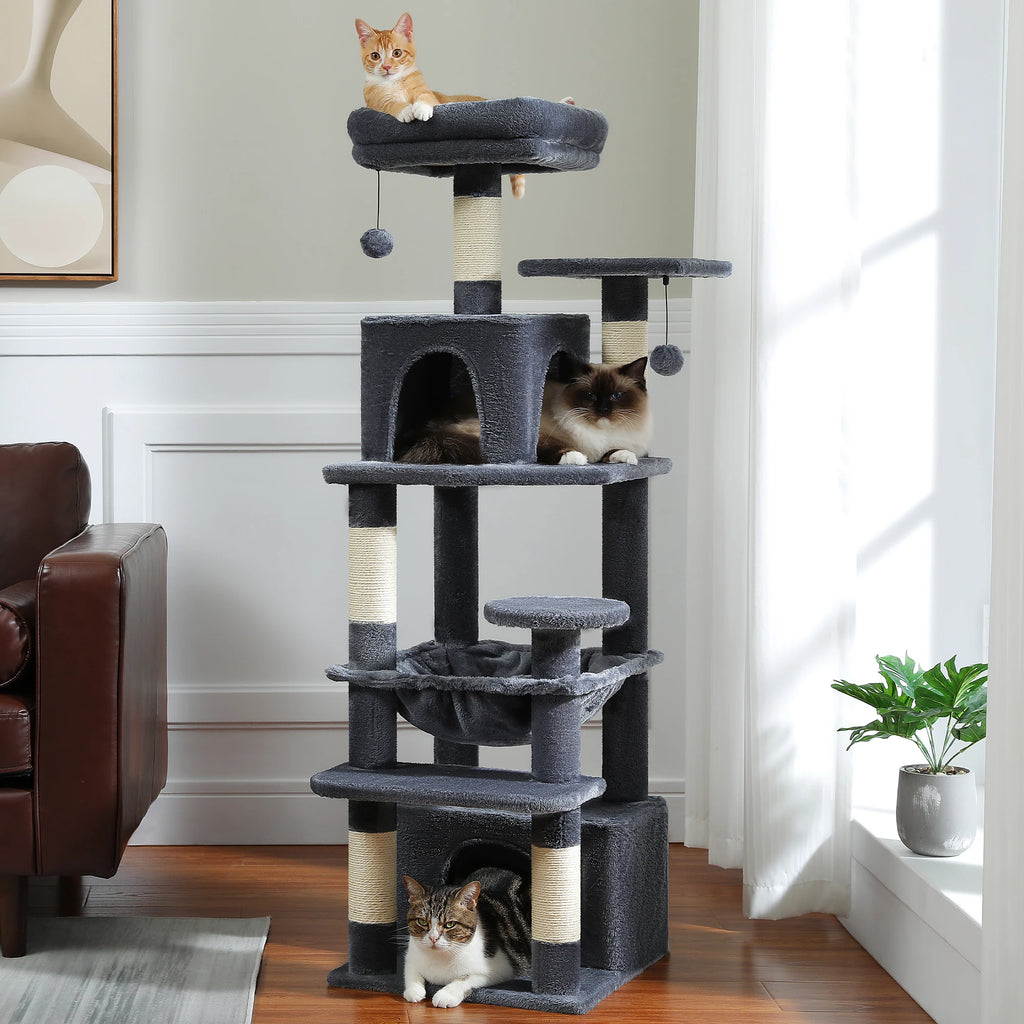 #1 Multi-Level Cat Tree Cat Tower with Scratching Post by Love My Pet
