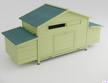 11.12 Square Feet Large Wooden Chicken Enclosure With 2 Free Range Doors, 2 Nest Boxes by Amazing Pet Bargains