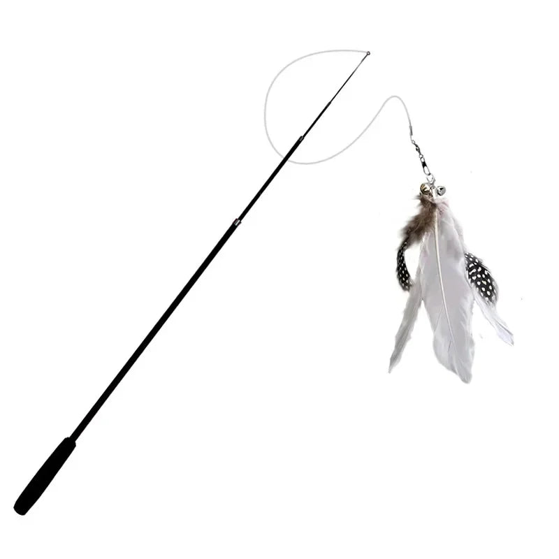 Telescopic Cat Stick Feather Cat Toy by Love My Pet