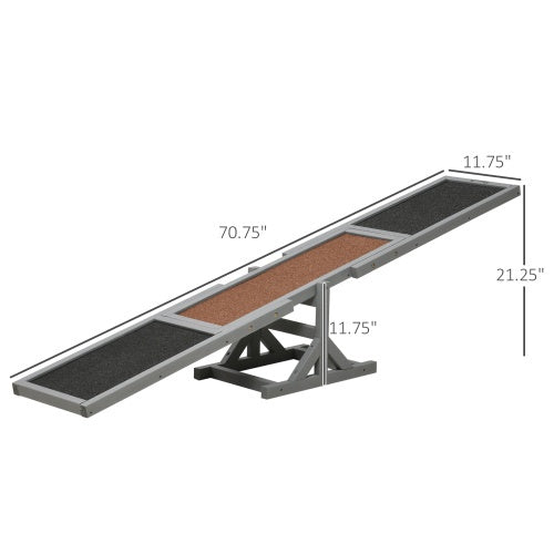 Wooden Dog Agile Seesaw For Training And Exercise, Platform Equipment Running Game Toys by Love My Pet