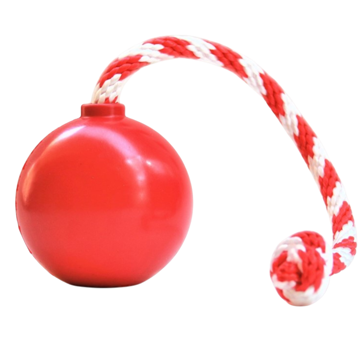 USA-K9 Cherry Bomb Rubber Dog Chew Toy | K9 Handler Reward Toy | Blue | USA Made by SodaPup/True Dogs, LLC