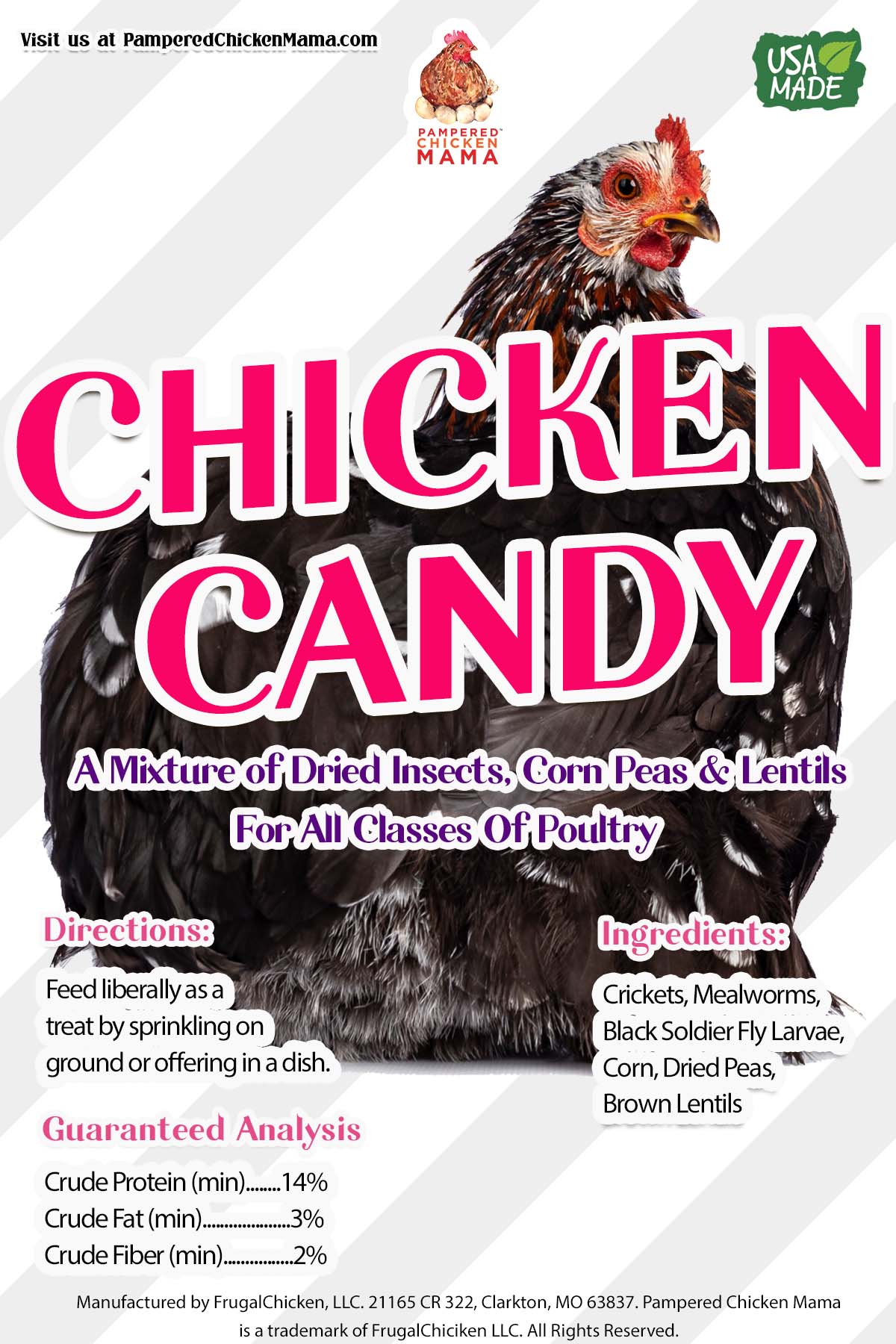 Chicken Candy Treat For Chickens: BloomGrubs, Mealworms, Crickets, Corn, Peas, & More! by Dahlia Pets