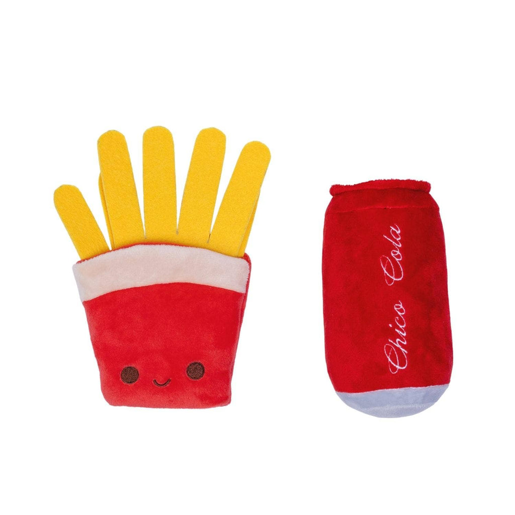 Cola & Fries Plush Dog Toy Gift Set – with Squeaker & Crinkle Paper for Fun Play by American Pet Supplies