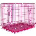 24-42" Collapsible Pink Dog Crate RED24-42 by Homey Pet Official