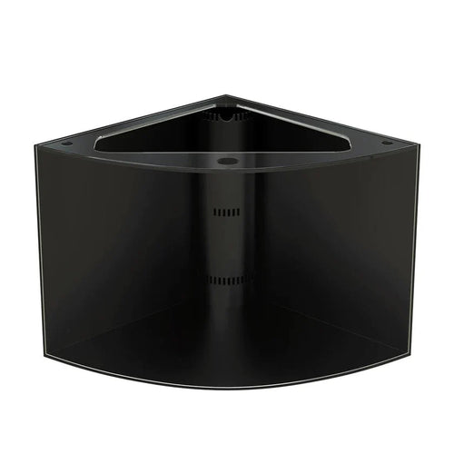 *BLACK* 90g Corner 1/4 Cylinder Glass Aquarium Set in Flush Wood Furniture by AQUA VIM