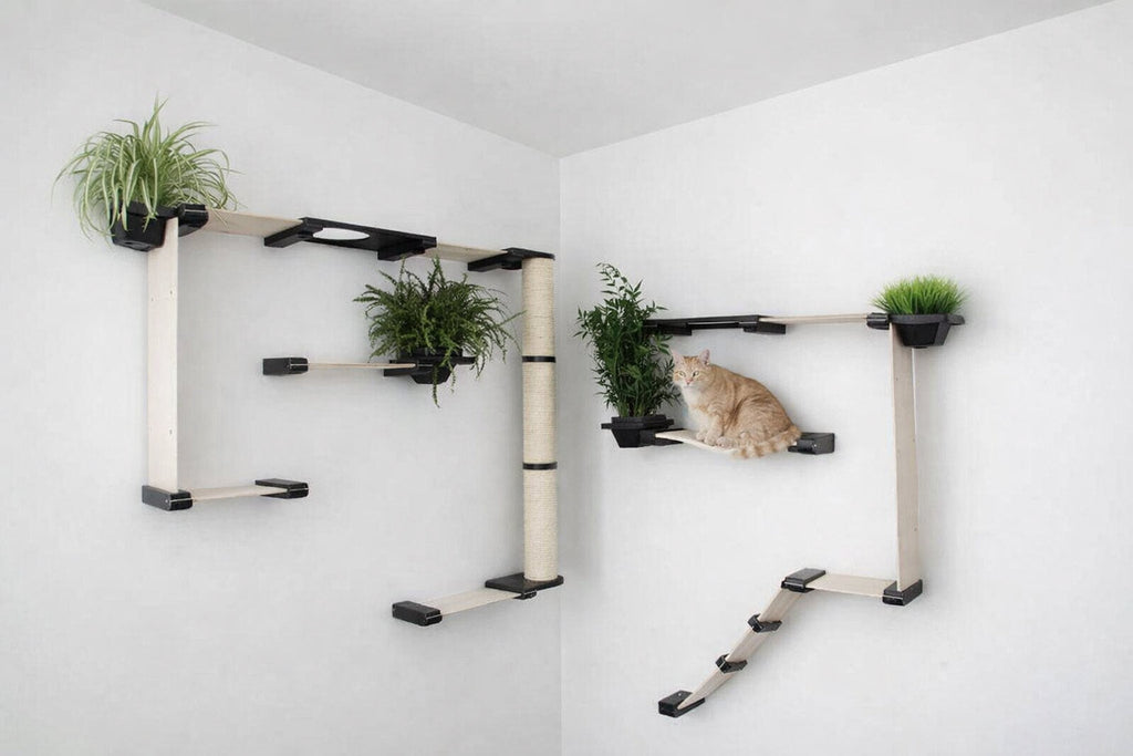 The Gardens - Modern Cat Tree with Plants by Catastrophic Creations