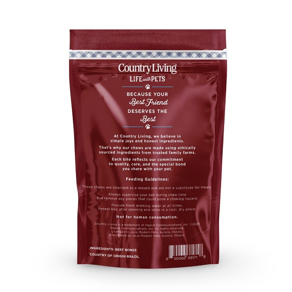 Country Living 5”-6” Beef Center Cut Bones for Dogs – 5 Count Bag – All-Natural, Long-Lasting Dog Chews – Single-Ingredient, High-Protein, Rawhide-Free – Supports Dental Health by American Pet Supplies