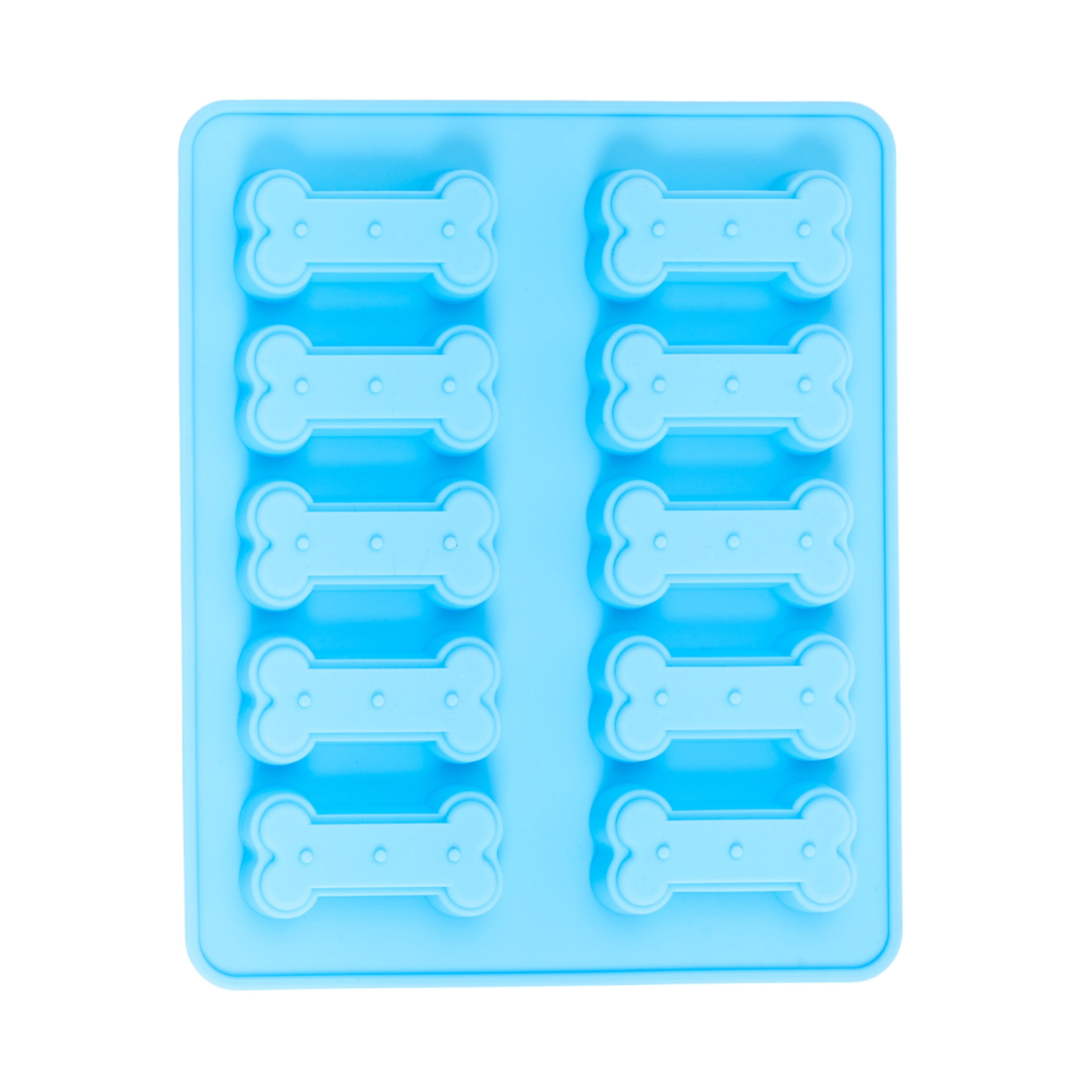 Country Living Bone-Shaped Silicone Baking Tray (10-Cavity Mold) – for Homemade Dog Treats, Candy, Cookies, Chocolate, and Ice Cubes by American Pet Supplies