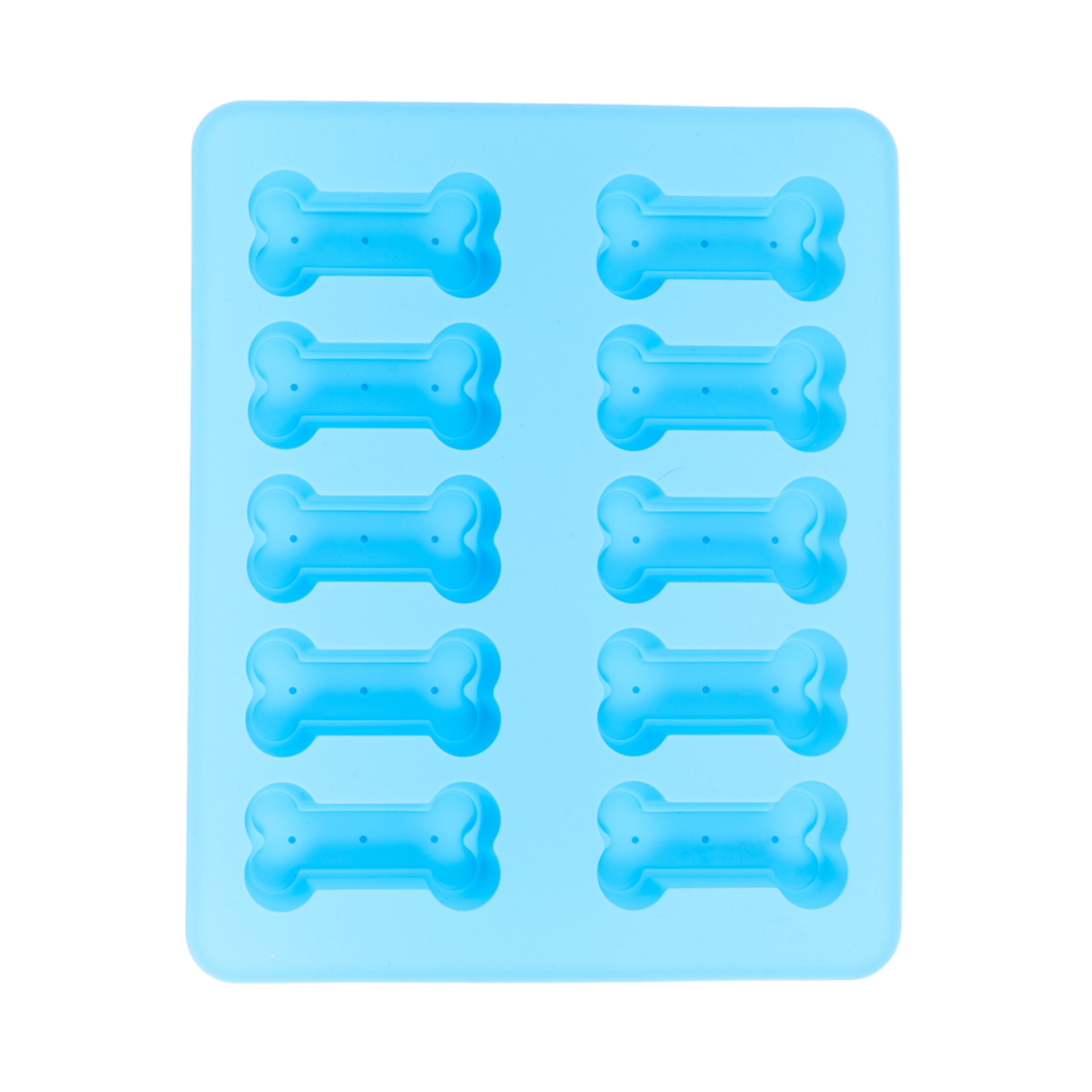 Country Living Bone-Shaped Silicone Baking Tray (10-Cavity Mold) – for Homemade Dog Treats, Candy, Cookies, Chocolate, and Ice Cubes by American Pet Supplies