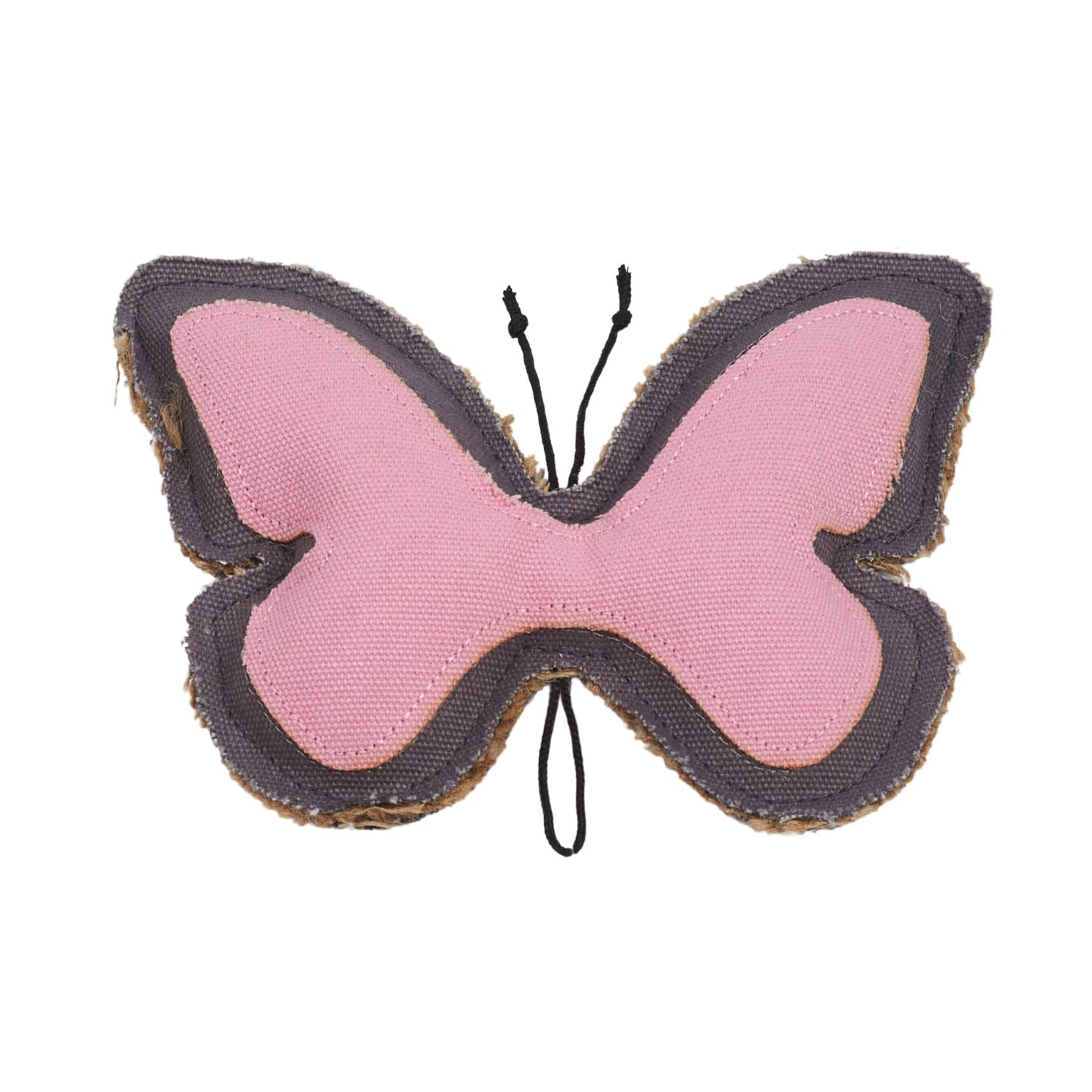 Country Living Canvas & Jute Butterfly-Shaped Dog Chew Toy – Durable, Safe and Non-Toxic by American Pet Supplies