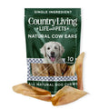 Country Living Natural Cow Ears Dog Chews – 10 Count Bag – All-Natural, Single-Ingredient, Long-Lasting Dog Chews – High-Protein, Low-Fat, Rawhide-Free – Supports Dental Health by American Pet Supplies