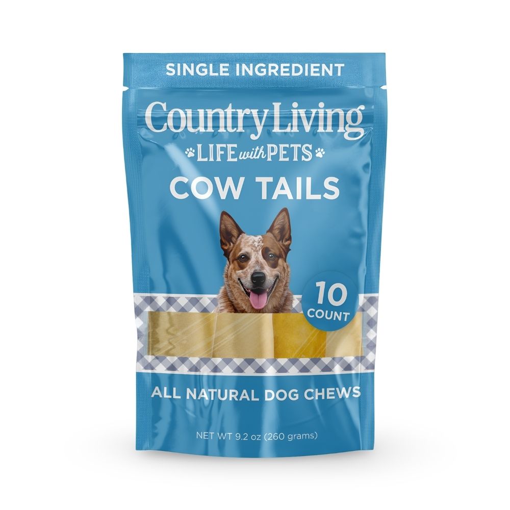 Country Living 5”-7” Cow Tails Dog Chews – 10 Count Bag – All-Natural, Single-Ingredient, Long-Lasting Beef Chews – High-Protein, Grain-Free – Promotes Dental Health by American Pet Supplies