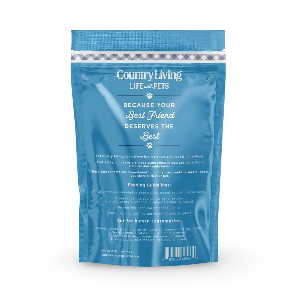 Country Living 5”-7” Cow Tails Dog Chews – 10 Count Bag – All-Natural, Single-Ingredient, Long-Lasting Beef Chews – High-Protein, Grain-Free – Promotes Dental Health by American Pet Supplies