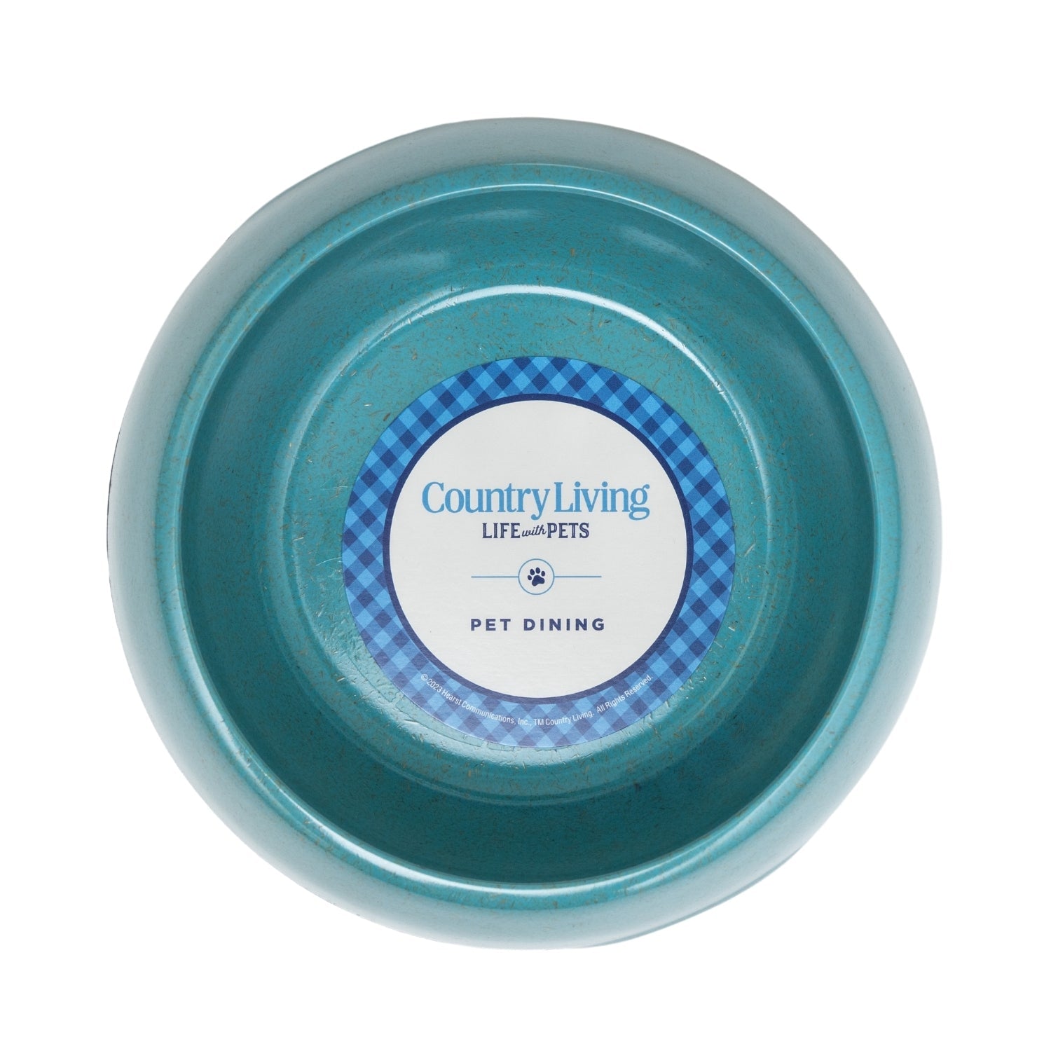 Country Living Set of 2 Natural Fiber Dog Bowls – Teal Blue by American Pet Supplies