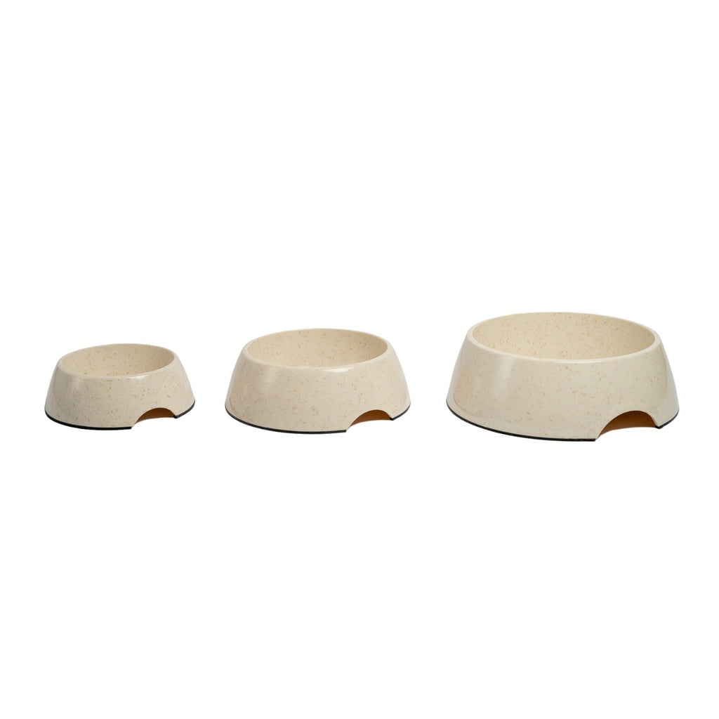 Country Living Set of 2 Natural Fiber Dog Bowls – White Swan by American Pet Supplies