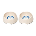 Country Living Set of 2 Natural Fiber Dog Bowls – White Swan by American Pet Supplies