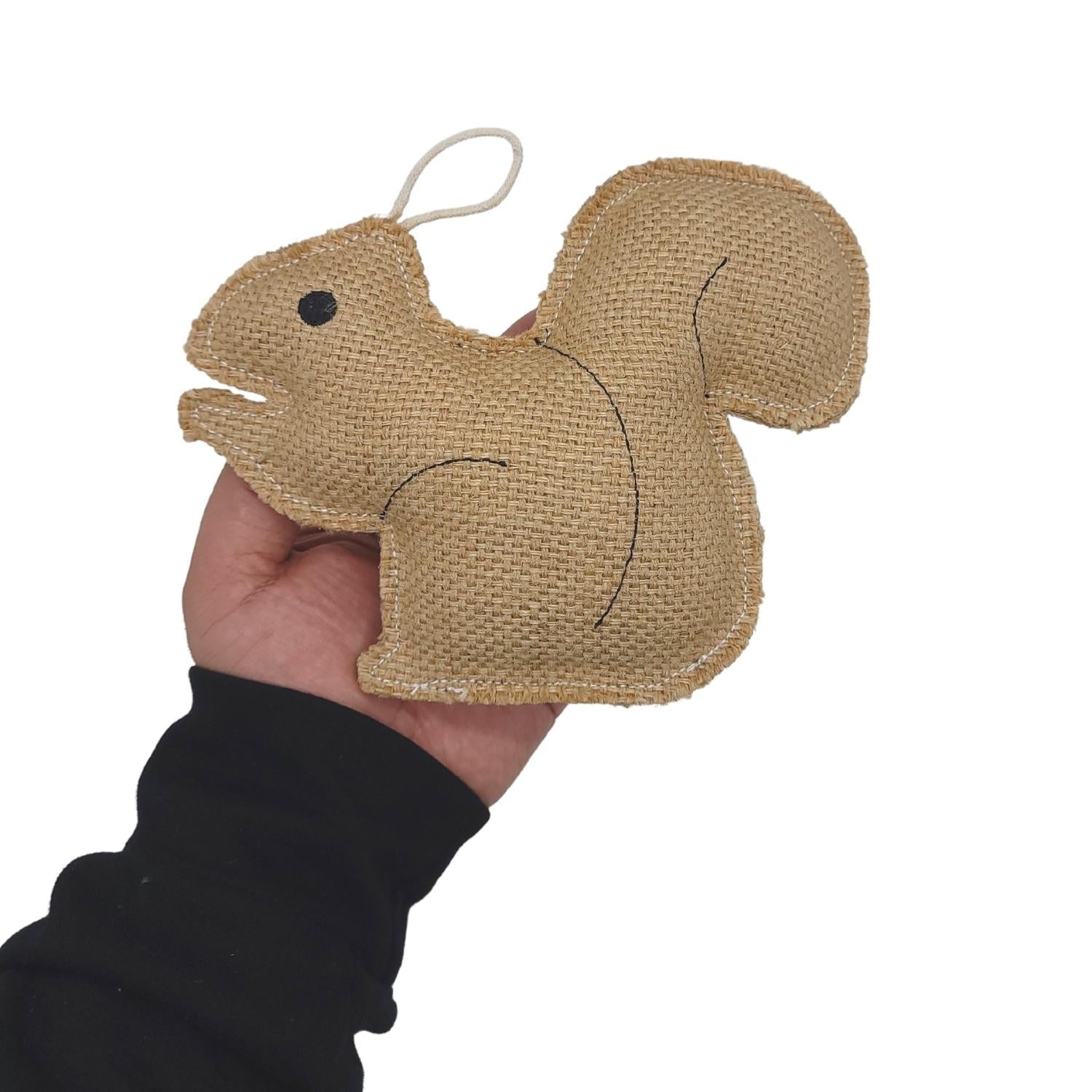 Rustic Jute Squirrel Dog Chew Toy – Non-Toxic & Safe, Soft & Gentle by American Pet Supplies