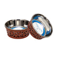 Country Living Set of 2 Stainless Steel Dog Bowls – Farmhouse Style, Ideal for Small to Medium Dogs by American Pet Supplies