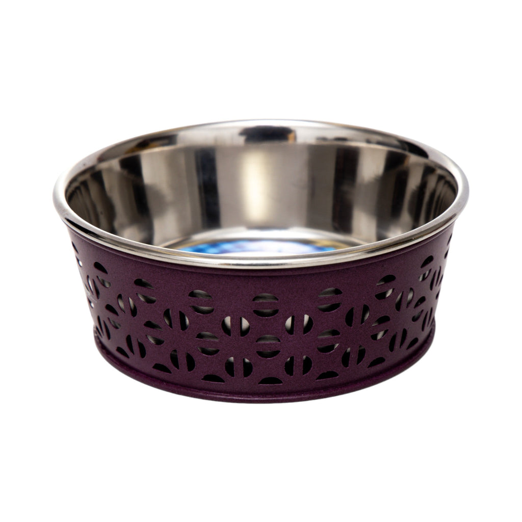 Country Living Set of 2 Stainless Steel Dog Bowls – Farmhouse Style, Ideal for Small to Medium Dogs by American Pet Supplies