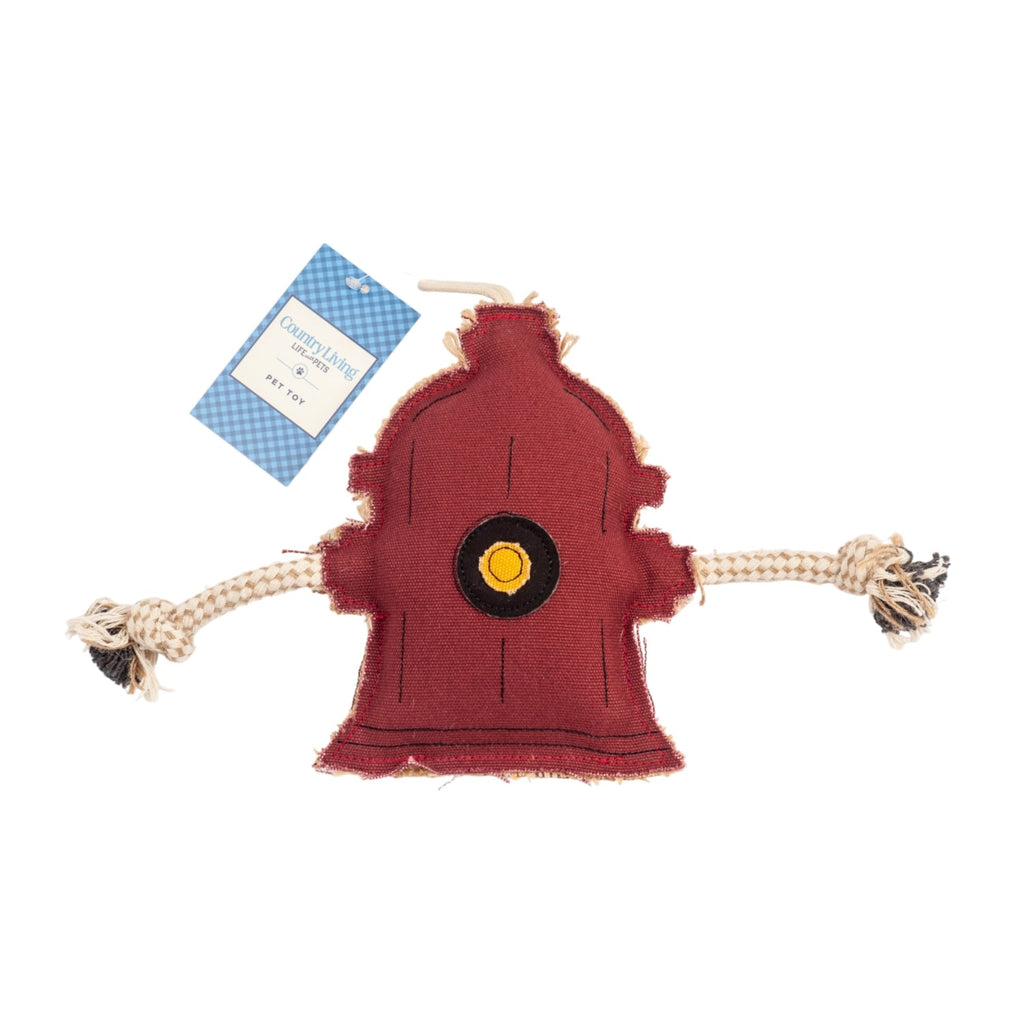Country Living Canvas & Jute Fire Hydrant Dog Chew Toy – Durable, Safe and Non-Toxic by American Pet Supplies