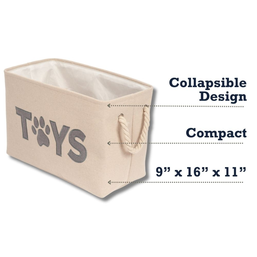 Country Living Foldable Fabric Dog Toy Storage Bin - Convenient Organizer for Pet Accessories by American Pet Supplies