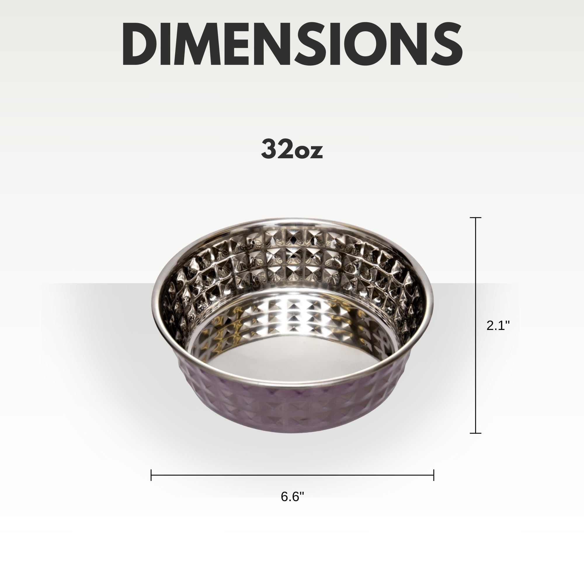 Country Living Set of 2 Hammered Stainless Steel Dog Bowls – Lavender by American Pet Supplies