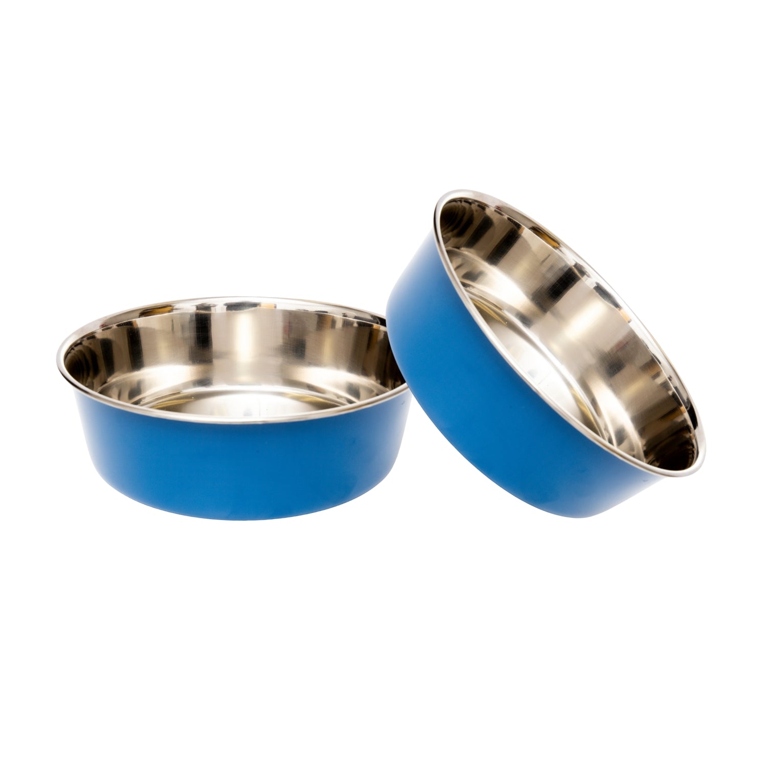 Country Living Set of 2 Heavy Gauge Stainless Steel Dog Bowls - Perfect for Food & Water by American Pet Supplies