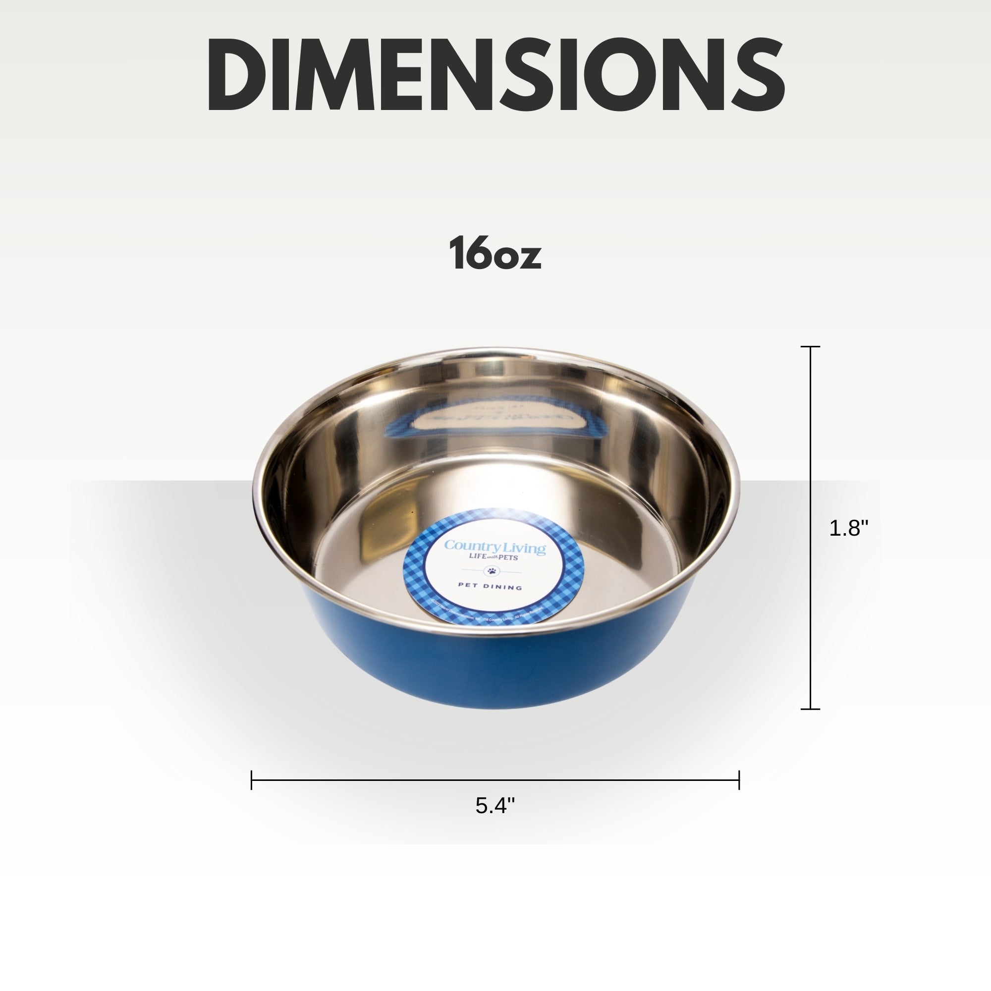 Country Living Set of 2 Heavy Gauge Stainless Steel Dog Bowls - Perfect for Food & Water by American Pet Supplies