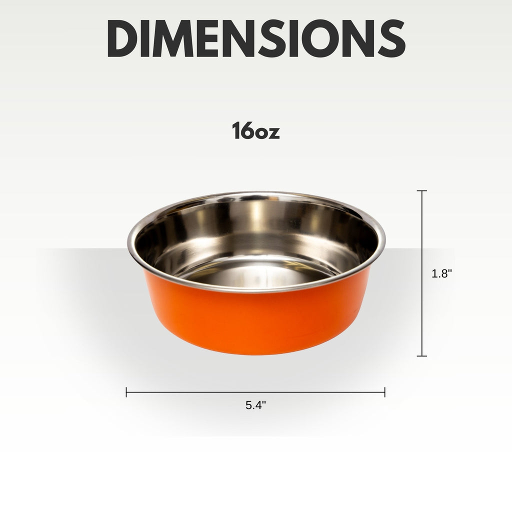Country Living Set of 2 Heavy Gauge Stainless Steel Dog Bowls - Perfect for Food & Water by American Pet Supplies