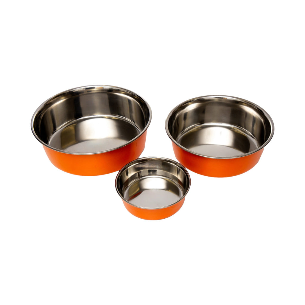 Country Living Set of 2 Heavy Gauge Stainless Steel Dog Bowls - Perfect for Food & Water by American Pet Supplies