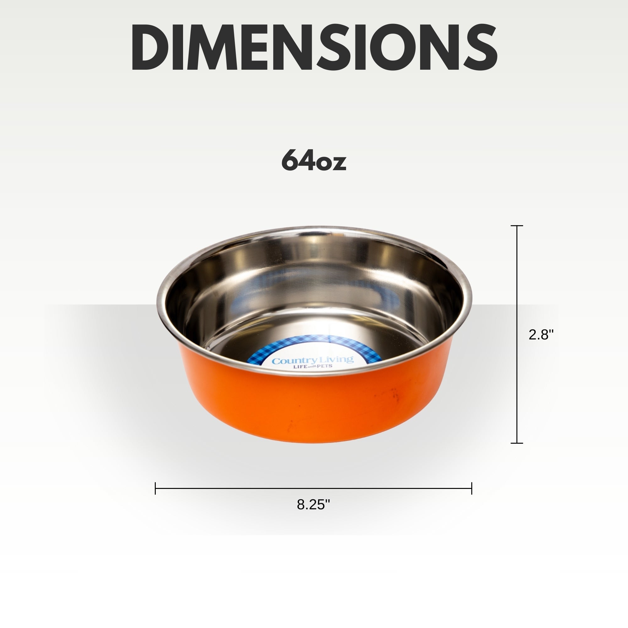 Country Living Set of 2 Heavy Gauge Stainless Steel Dog Bowls - Perfect for Food & Water by American Pet Supplies